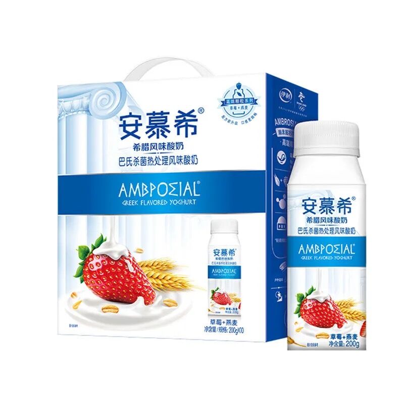 Anmuxi yoghurt 205g * 12 boxes of whole-box wholesale group purchase of Greek flavor original yoghurt drinks