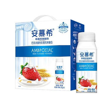 Anmuxi yoghurt 205g * 12 boxes of whole-box wholesale group purchase of Greek flavor original yoghurt drinks